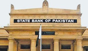 Digital illustration of a bank data hub linked to Pakistani financial institutions, showing SBP bank data access in practice