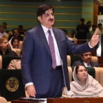 Sindh Assembly session in Karachi during debate on Sindh's division into new provinces
