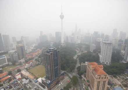 Kuala Lumpur skyline covered in thick Malaysia haze as schools close due to smoke from Indonesian fires