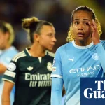 Khadija Shaw of Manchester City celebrates after scoring against Real Madrid in the Women's Champions League