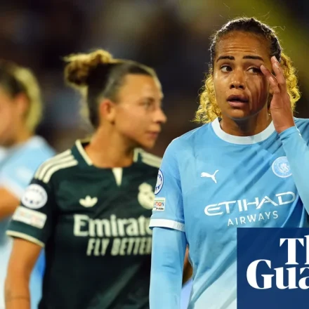 Khadija Shaw of Manchester City celebrates after scoring against Real Madrid in the Women's Champions League
