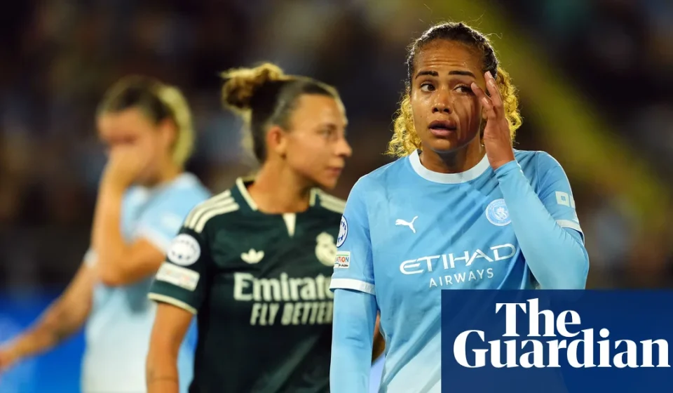 Khadija Shaw of Manchester City celebrates after scoring against Real Madrid in the Women's Champions League