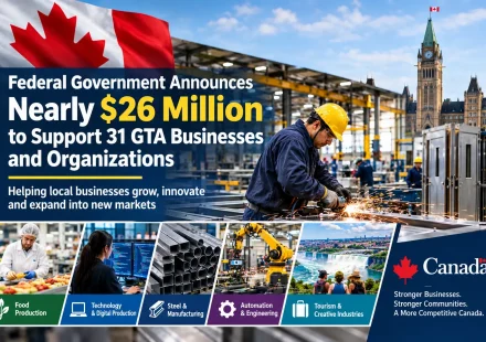Federal government announces nearly $26 million to support 31 GTA businesses and organizations