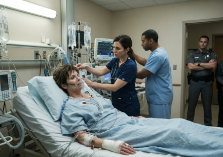 Christa Pike receiving hospital treatment after surviving a failed lethal injection execution attempt in Tennessee