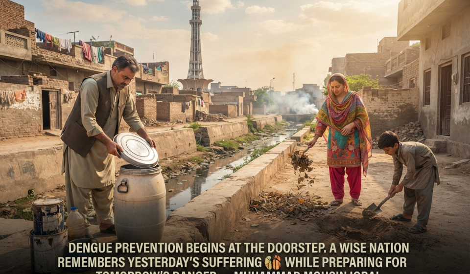 Dengue prevention efforts and mosquito breeding control in a Pakistani urban area