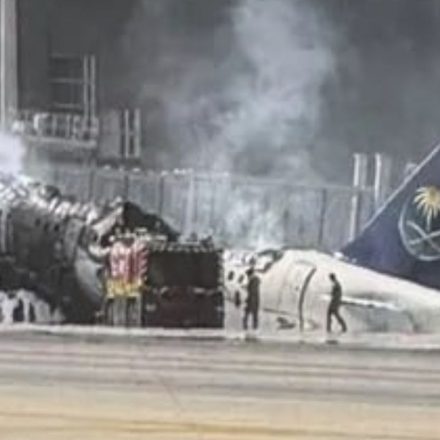 Smoke rises from King Khalid International Airport in Riyadh after a Houthi attack on Riyadh airport