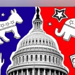 The U.S. Capitol building in Washington, D.C., representing the balance of power in Congress ahead of the 2026 midterm elections.