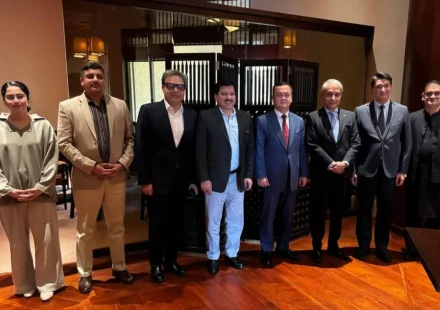 Yousuf Dewan Companies Chairman Dewan Muhammad Yousuf Farooqui meets Uzbekistan Ambassador Alisher Tukhtaev in Islamabad.