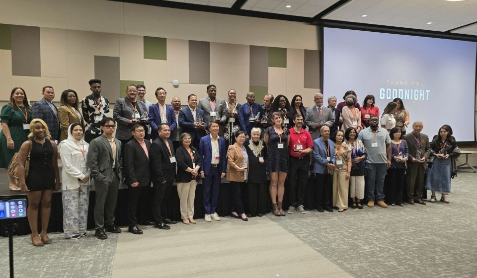 Community media professionals gather at the Houston Community Media 2026 journalism awards ceremony in Houston, Texas.
