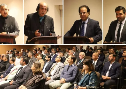 Kashmir Black Day commemoration at the Pakistan Embassy in Washington, D.C., highlighting Pakistan’s diplomatic support for Kashmiris’ right to self-determination.