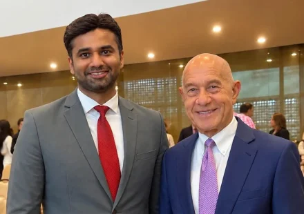 Emaduddin with Houston Mayor John Whitmire