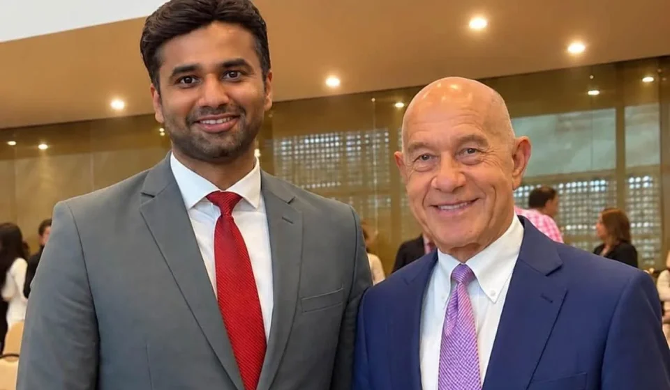 Emaduddin with Houston Mayor John Whitmire
