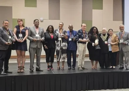 Community media professionals and journalists gather for the Houston Community Media Expo, Conference and Awards Ceremony in Houston.