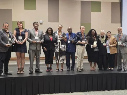 Community media professionals and journalists gather for the Houston Community Media Expo, Conference and Awards Ceremony in Houston.