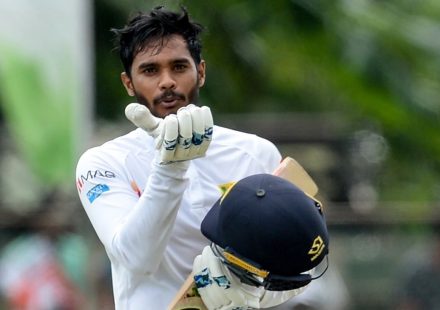 Dhananjaya de Silva walks off the field after announcing he quits as Sri Lanka Test captain