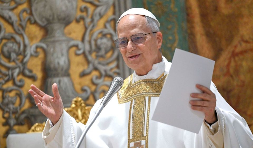 Pope Leo XIV speaking at the Vatican about artificial intelligence and human creativity