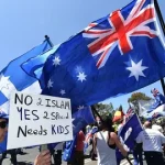 Australian opposition leader Angus Taylor announces the Coalition's immigration cut plan at a press conference