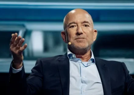 Jeff Bezos speaking about AI and a three-day workweek in an interview as social media users react