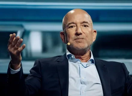 Jeff Bezos speaking about AI and a three-day workweek in an interview as social media users react