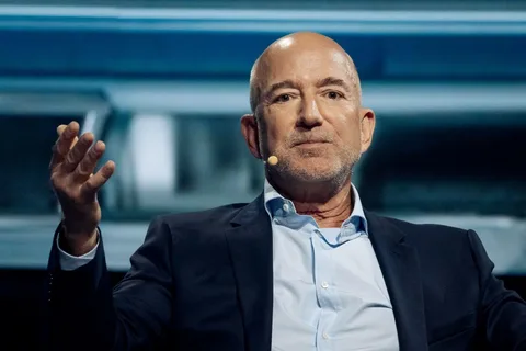 Jeff Bezos speaking about AI and a three-day workweek in an interview as social media users react